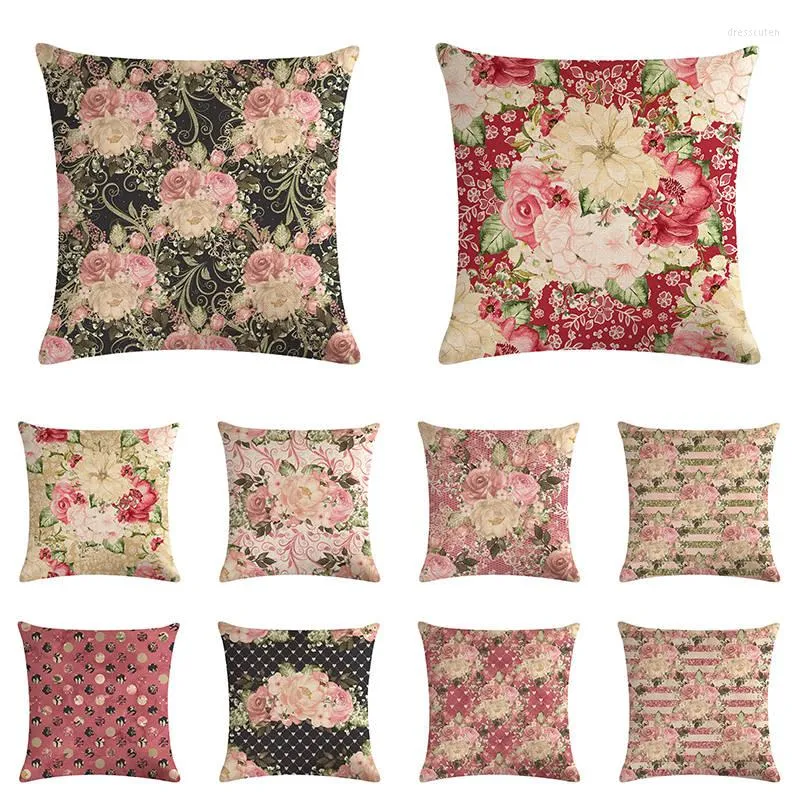 Pillow Garden Summer Flores naturais Folhas Botânica Jungina tropical Floral Pattern Cover Decor Sofá Case Zy975