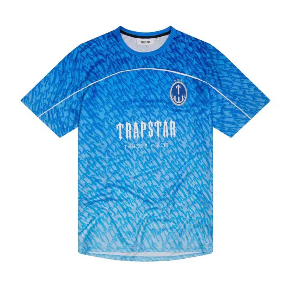 T-shirts voor heren beperkt nieuwe Trapstar London T-shirt Unisex blauw shirt met korte mouwen voor mannen Fashion Harajuku T-stukken mannelijke t-shirts y2k