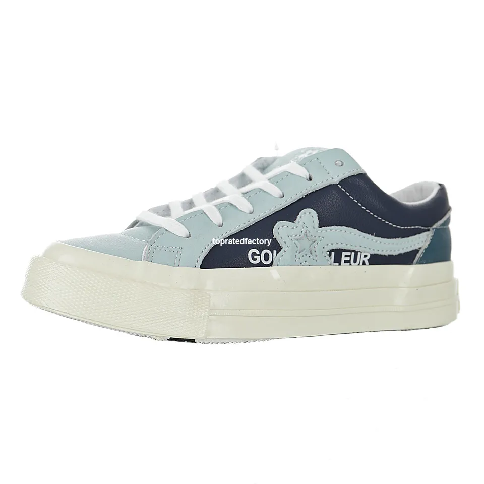 Golf le Fleur One Star Ox Ox Shoe Shoes for Men Pacchetto industriale Scattonatrice Blu Scattina