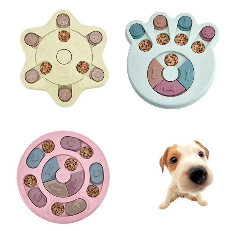 Dog Toys tuggar pusselökning IQ Interactive Slow Dispensing Feeding Pet Training Games Feeder för Small Medium Puppy 230307