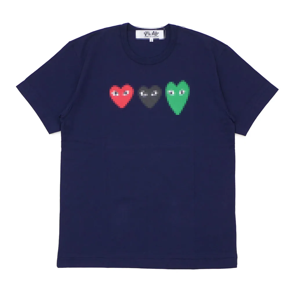Projektantka koszulka Męskie T-shirty CDG com des garcons Play T-Shirt Serce Basic Men Size xl Blue