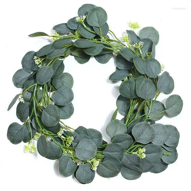 Decorative Flowers Eucalyptus Leaf Simulation Plant Decorations Babylonia Rattan Ivy Rose And Vine Home Wedding Decoration