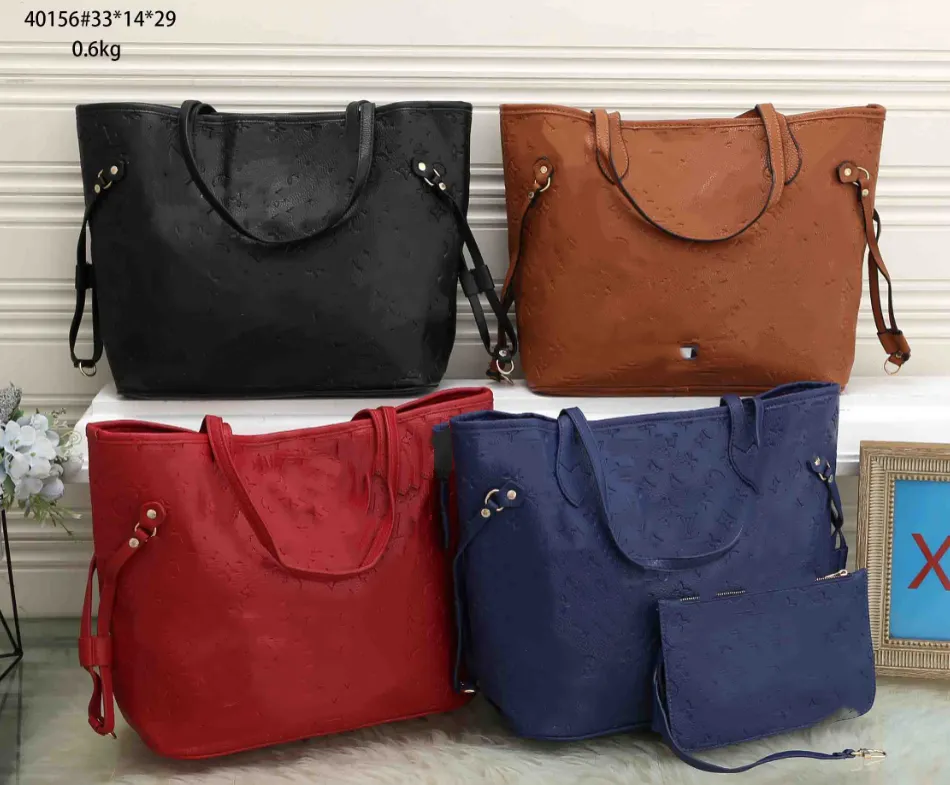 Designer Bag Women Handbag Classic Luxury Brand Imitation Full Print Logo Plaid stor kapacitet shoppingväska axelväskor mode