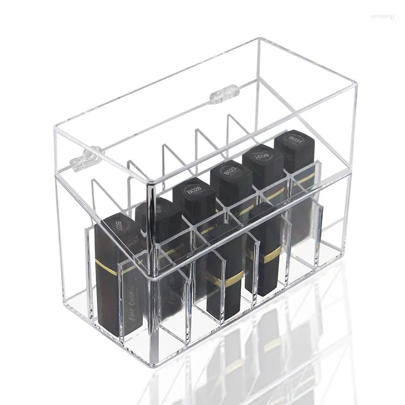 Jewelry Pouches Mordoa 18 Grid Desktop Decor Acrylic Cosmetic Storage Box Lipstick Make-up Brush Holder Display Stand Shelves