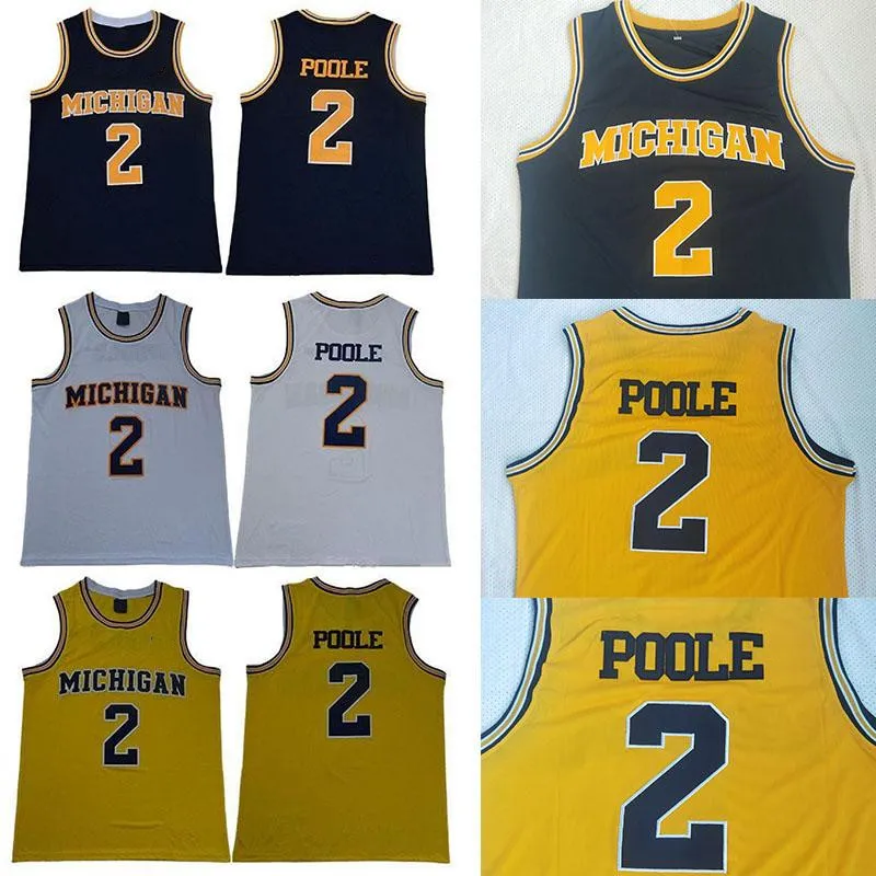 NCAA Michigan Wolverines 2 Jorda Poole Basketball Jerseys 5 Jalen Rose Chris Webber 4 Juwan Howard 25 1 Charles Matthews College Yellow Men Jersey