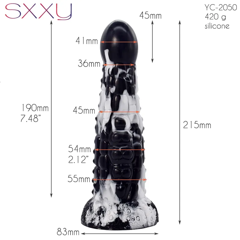 Анальные игрушки SXXY с бисером с всасывающей чашкой для женщин влагалище мастурбируют глубокие текстуры фэнтезийно -фаллоимитатор, а задница массаж секс -магазин 230307