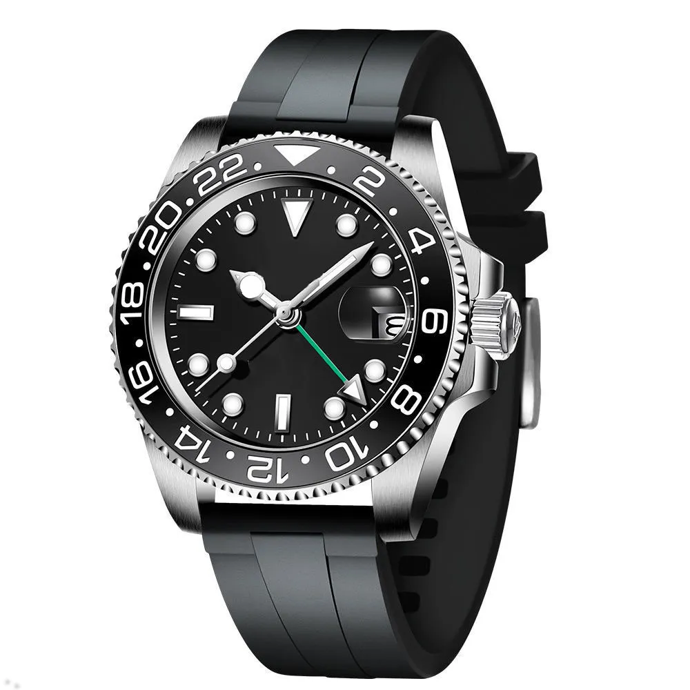 7A Luxus-GMT-Uhr für Herren, automatisches Armband, Designeruhren, Herren, Boss, klassische Moonwatch, Faltschließe, Edelstahl, 40 mm, Schwarz, Gold, leuchtende Saphir, dhgates