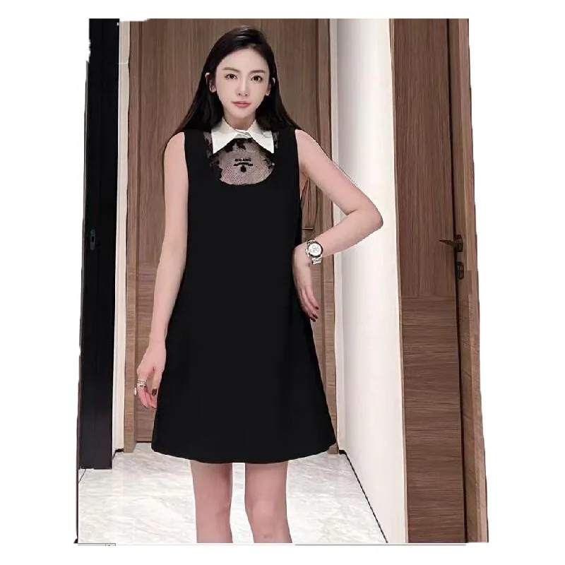 Womens Work Dresses Fashion Slim Fit Classic Pattern Mesh Bubble Sleeve Dress Summer Women Simple dresses