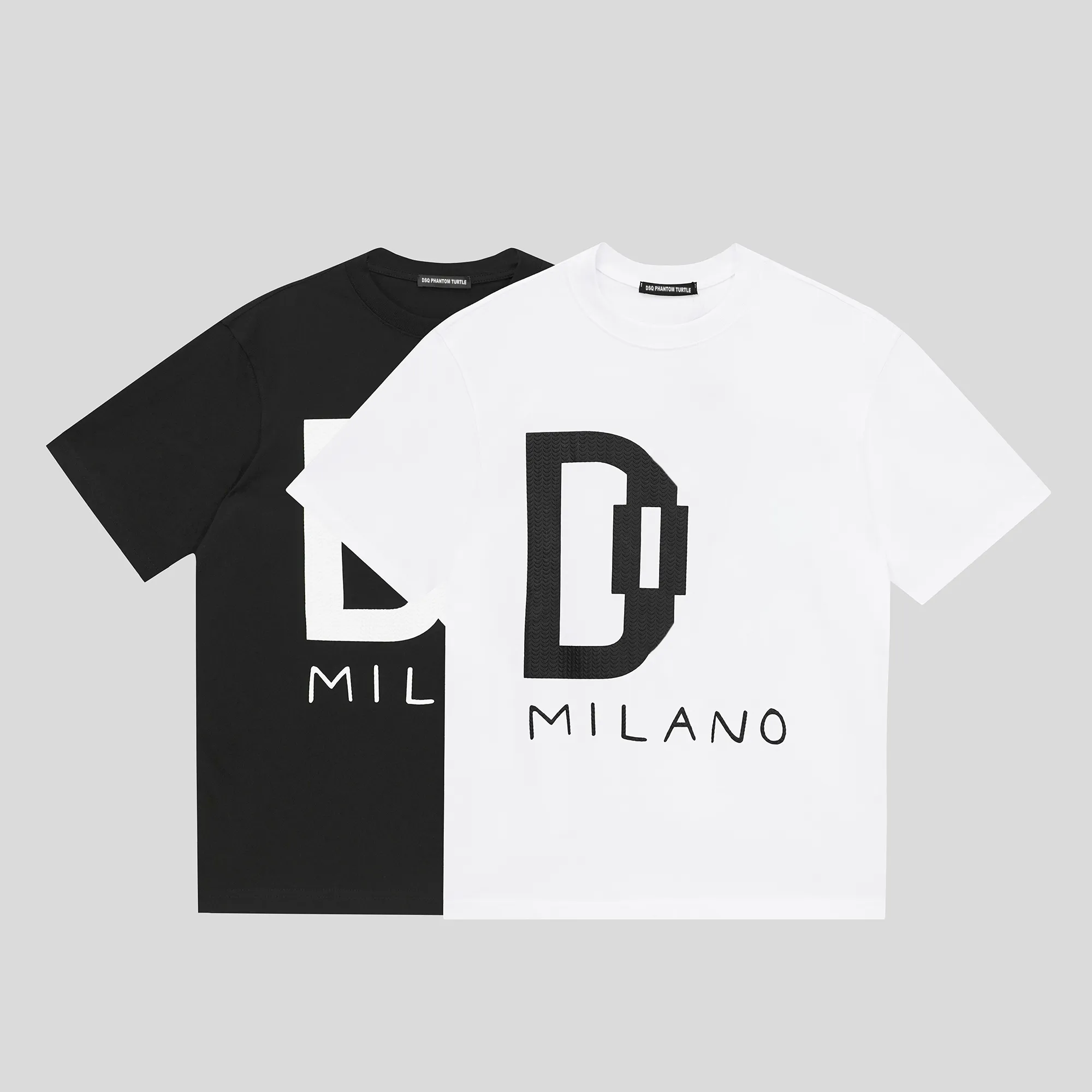 DSQ PHANTOM TURTLE Herren-Designer-T-Shirt, italienisches Mailand-Mode-Logo-Druck-T-Shirt, Sommer, schwarz-weißes T-Shirt, Hip-Hop-Streetwear, 100 % Baumwolle, Tops, Übergröße, 05787