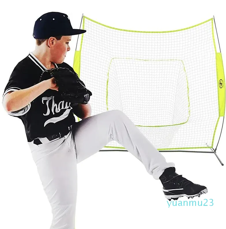 Athletic Works 7 Ft x7 Ft Hit Pitch Training Net per schermi protettivi da baseball e softball da baseball 02