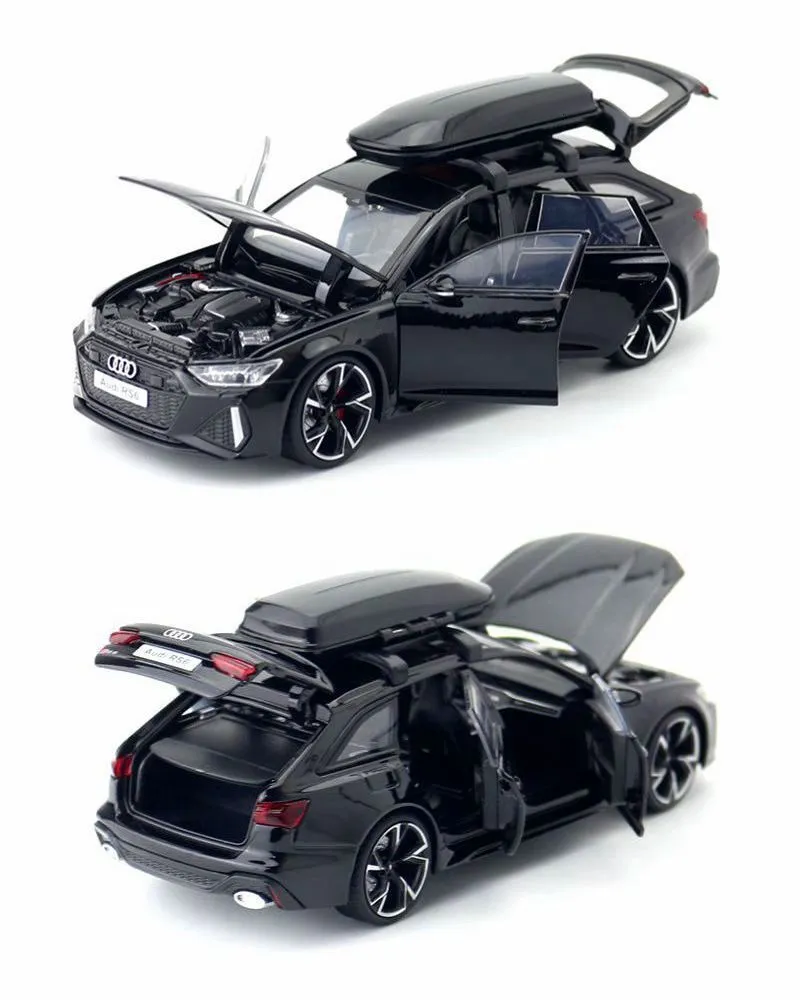 1:32 Audi RS6 Diecast Travel Toy Car With Sound And Light Openable