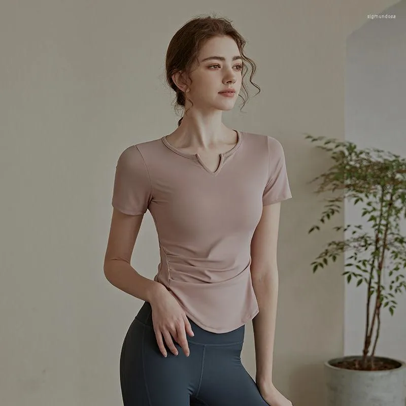 Активные рубашки с коротким рукавом йога спортивная спортивная одежда для женщин для женщин