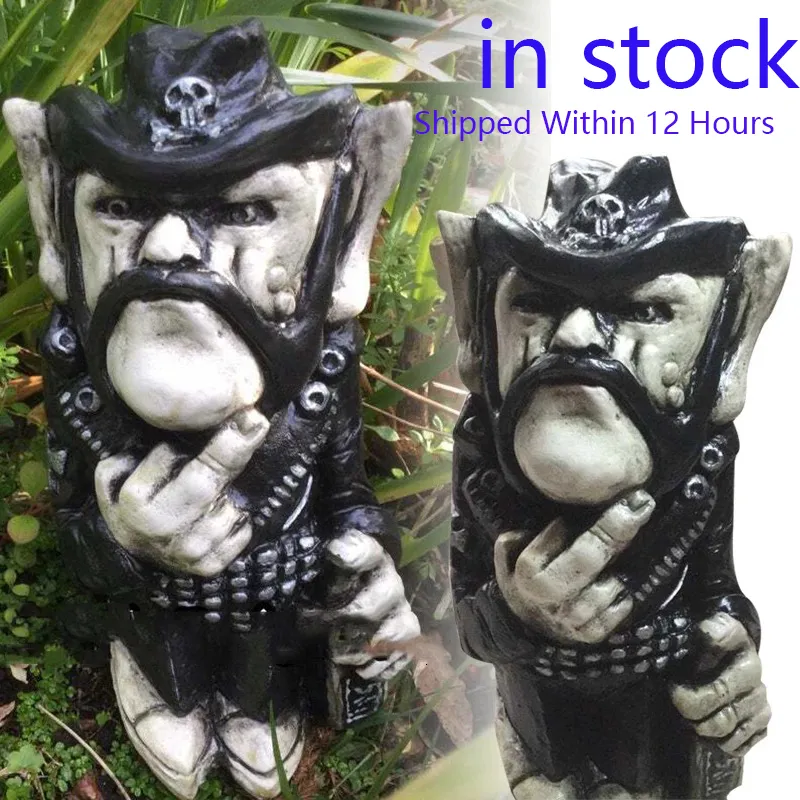 Objetos decorativos Figuras enviadas en 12 horas Lemmy Rock Icon Escultura The Lemprechaun Resin Statue Yard Lawn Ornamnet Outdoor Garden Decor 230307