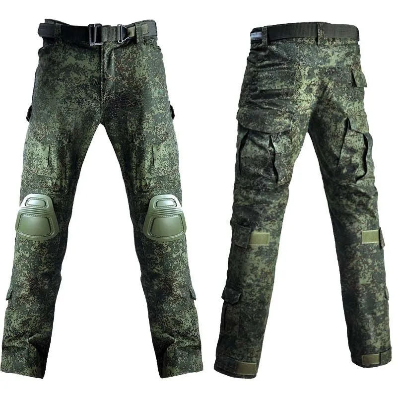 Men's Pants Tactical Army Russian Camo Joggers Outdoor Ripstop Cargo Pant pads Hiking Hunting Clothing Combat Streetwear Mens 230307