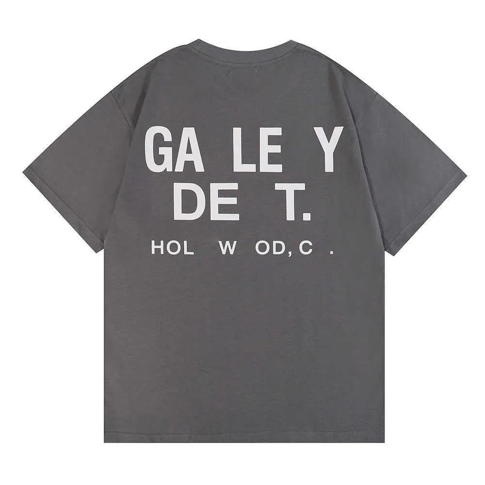 Neues 23ss Herren-Damen-T-Shirt mit grafischer Kleidung, Designer-Galerie, neues Basic-T-Shirt mit beschriftetem Slogan und kurzärmeligem Modemarken-Stress-Herren-T-Shirt