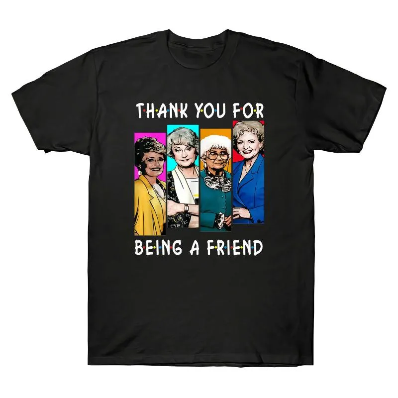 Camisetas femininas Moda feminina Cotton Casual Print Loose Thank You por ser uma amiga Golden Girls Vintage Funny Gift Tee