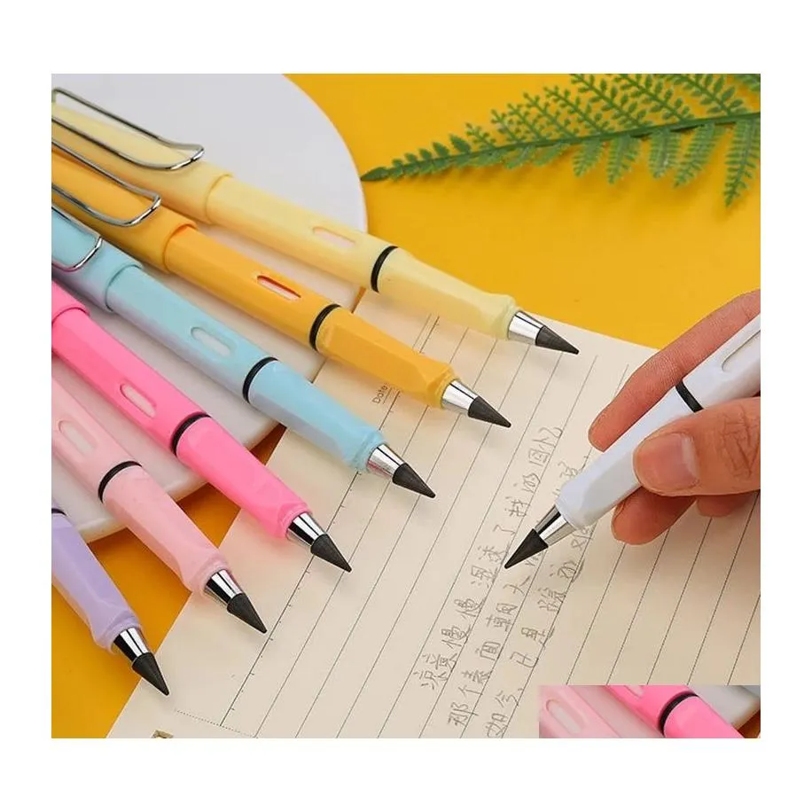 Other Festive Party Supplies Technology Unlimited Writing Pencil No Ink Novelty Eternal Pen Art Sketch Painting Tools Kid Gift Sch Dhmna