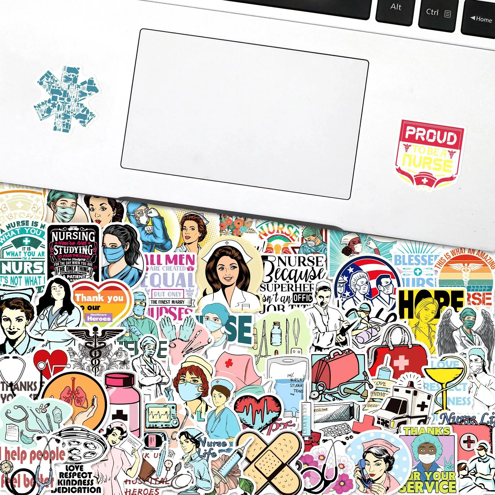 100-pcs-pack cartoon verpleegkundige dagstickers voor kinderen groothandel vinylsticker waterdichte laptops auto scrapbooking water fles gitaar doos skateboard jdm bagage sticker