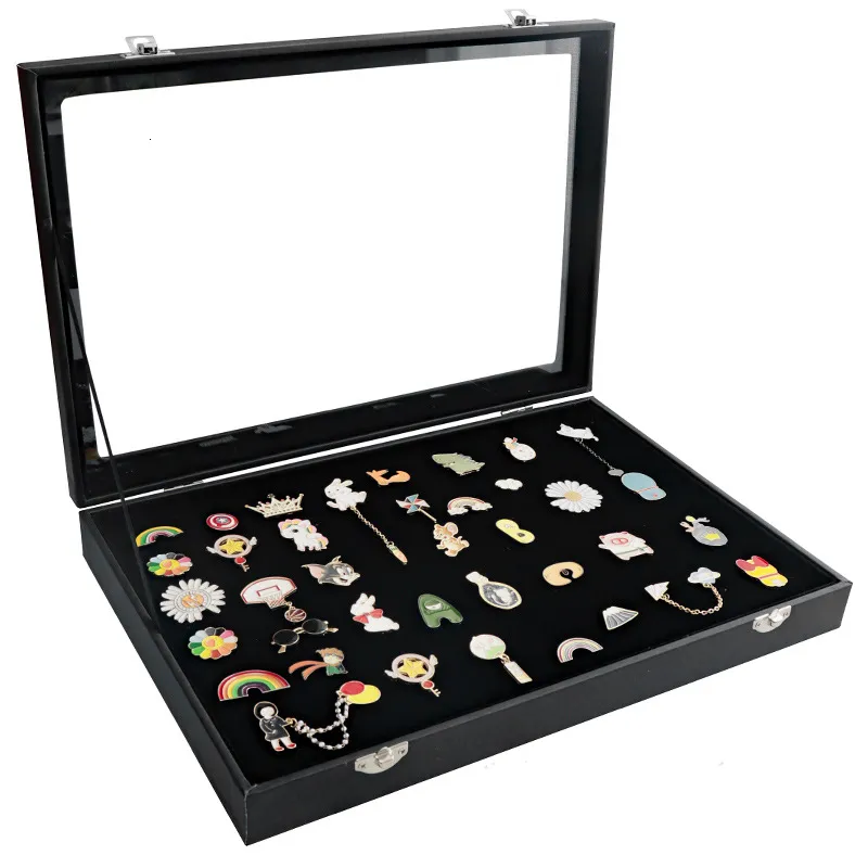 Food Savers Storage Containers Pin Display Case Breastpin Medal Doos Dustige broche rack sieraden Collectie 230307