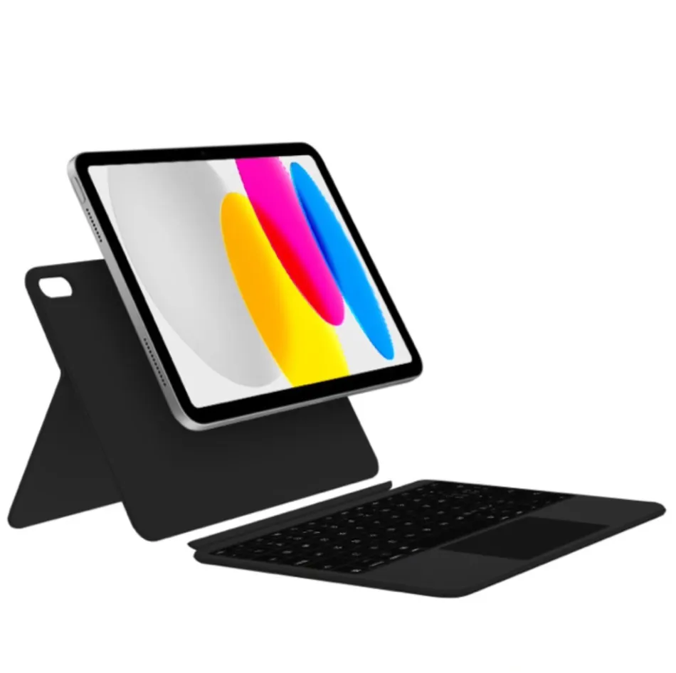 iPad 10. Nesil 10.9 inç 2022 için Magic Keyboard Folio Case Touchpad Klavyeli Deri Kapaklı Kılıflar