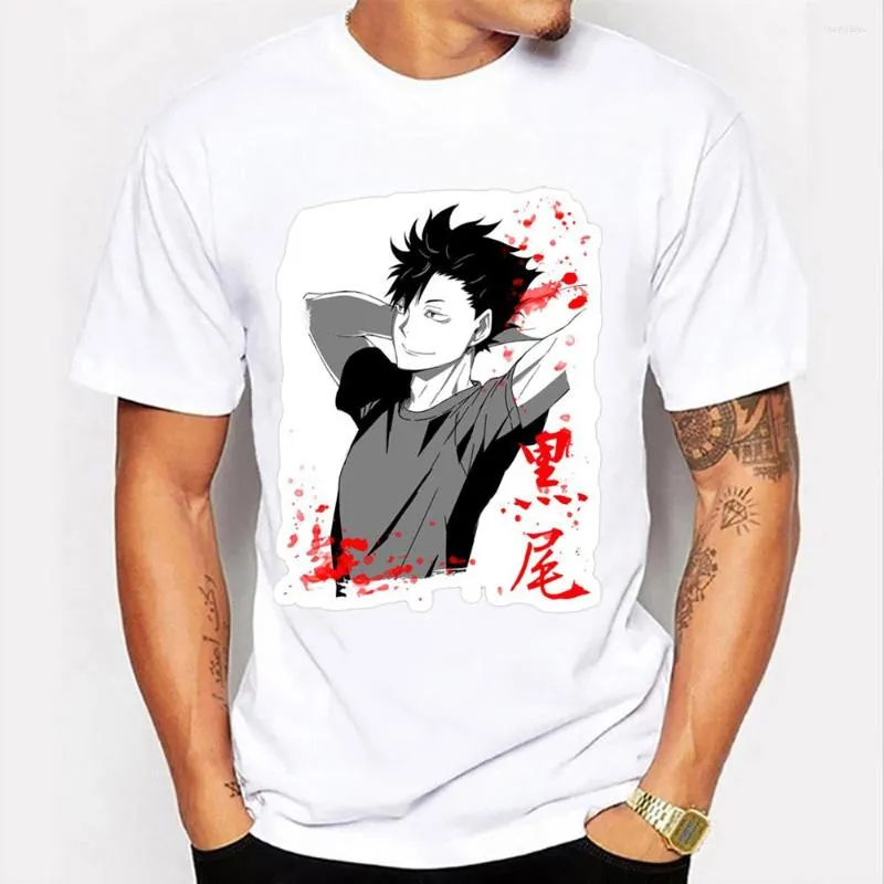 メンズTシャツアニメハイキュウシャツTetsurou Kuroo Summer Haruku High Shcool Tシャツ