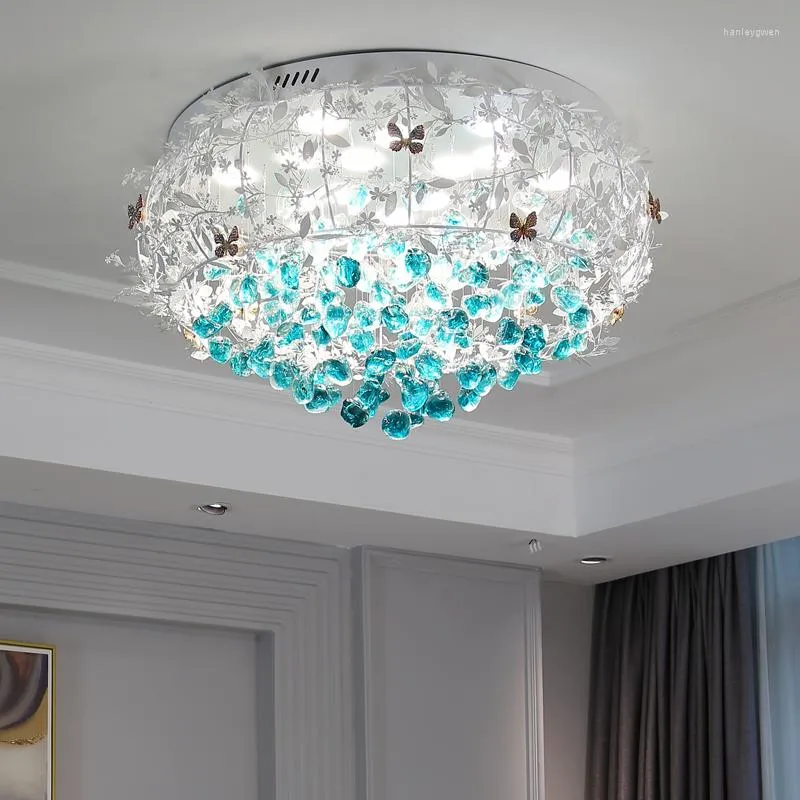 Ceiling Lights Warm And Romantic Bedroom Lamp Net Red Light Luxury Living Room Master Crystal Creative Personality Lighting