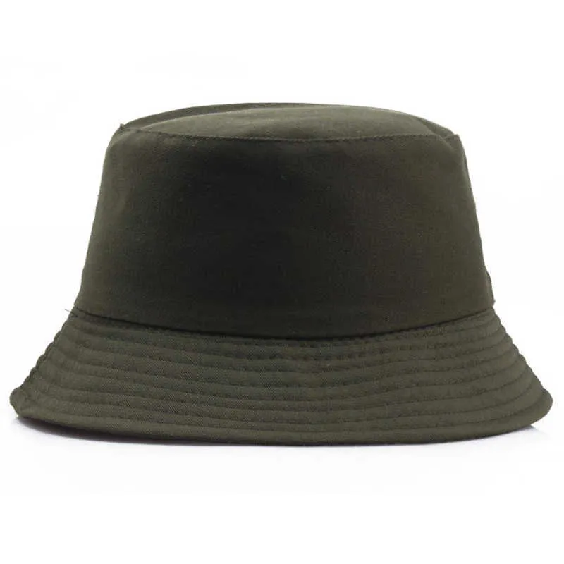Brede rand hoeden nieuwe vaste leger groene emmer hoed voor mannen vrouwen hiphop visser hoed volwassen panama bob hoed koffie zomers liefhebbers flat hat r230308