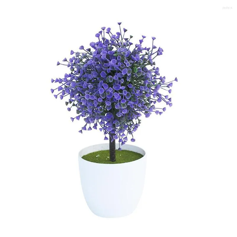 Decorative Flowers Fake Plants Small Potted Artifical Plant Flower For Garden Lawn Balcony Office Home Decoration
