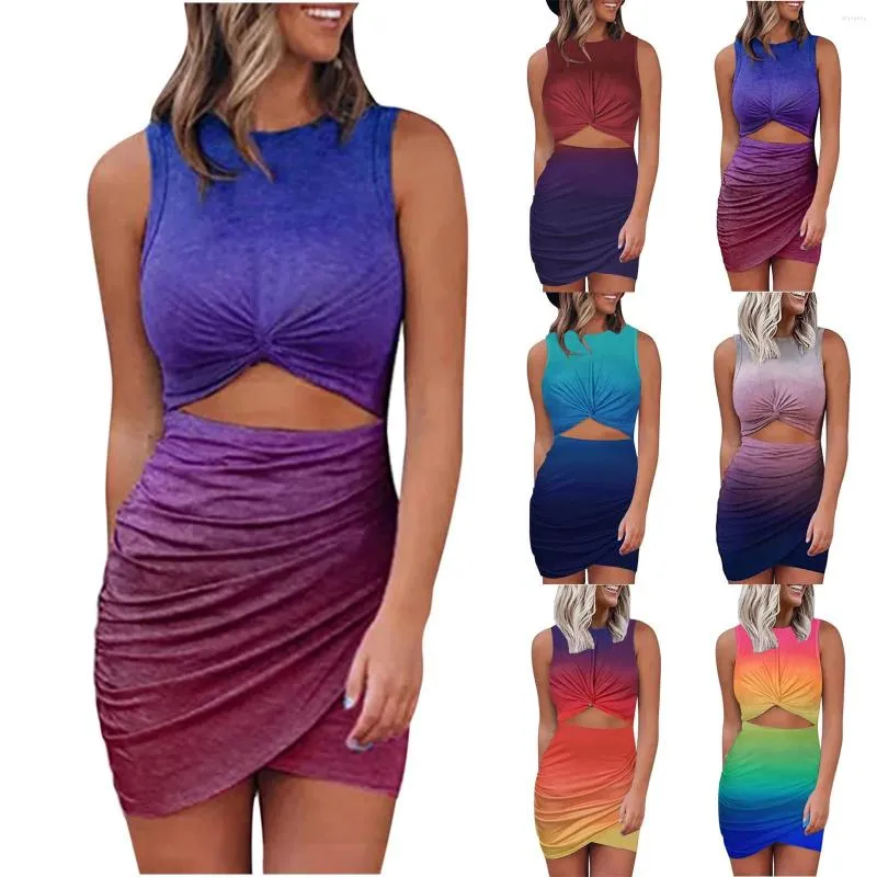 Casual Dresses 2023 Sleeveless Sexy Female Mini Backless Slim Night Club Party Women's Dress Bodycon Vestidos Elegantes Para Mujer