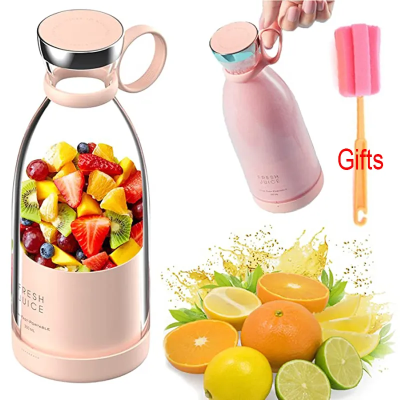 Vasos Batidora portátil Botella Mezclador eléctrico Mini Jugo fresco Ctor Procesador de alimentos Exprimidor de frutas Batidos 230308