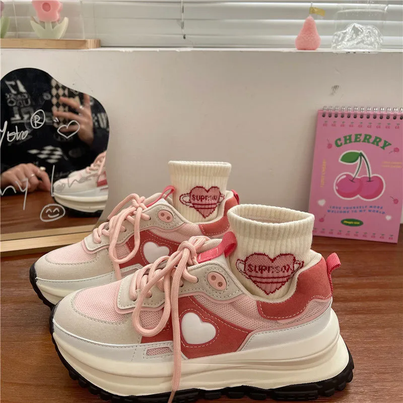 Dress Shoes Summer Platform Sneakers Women Korean All Match Shoes