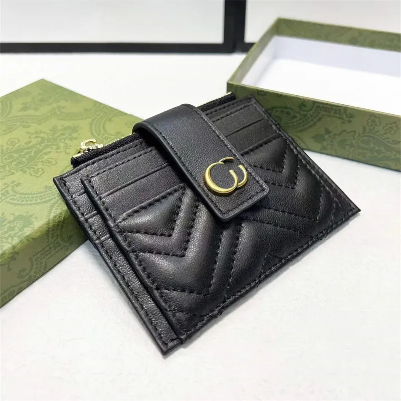 mini wallet card holder purse designer wallet purses holders Woman Mens Short Handbag Genuine Leather TOP 2023