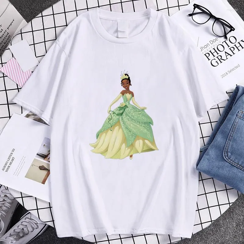 T-shirts pour hommes Tiana rêves sont l'épice de la vie hommes vêtements Kawaii dessin animé t-shirts femmes décontracté quotidien unisexe Harajuku chemise goutte