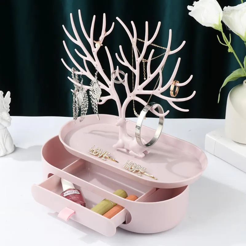 Jewelry Pouches Bags Creative Antlers Rack Earrings Necklace Ring Bracelet Deer Cases & Display Stand Tray Tree Gifts Storage Kenn22