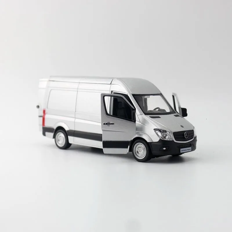 Diecast Model 1 36 Scale MB Sprinter MPV Toy Van RMZ City Diecast Toy Car Model Educational Pull Back Doors Openable Collection Gift For Kid 230308