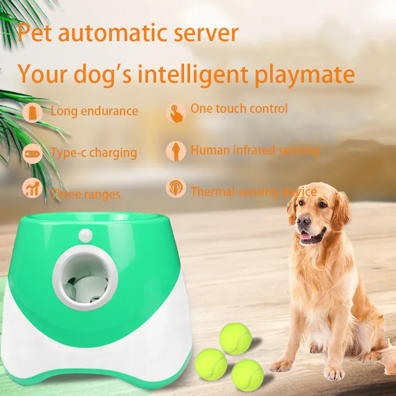 Dog Toys Chews Rechargable Tennis ER Automatic Pet Toy Mini Throwing Pinball Machine Fun Interactive Throw Devic 9 597 DHgate