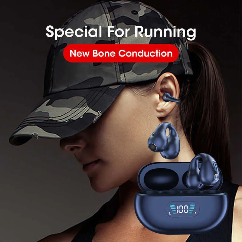 Fones de ouvido para celular NOVO TWS para Ambie Sound Earcuffs Ear Bone Conduction Brincos sem fio Bluetooth Esportes Fones de ouvido Fones de ouvido W0308