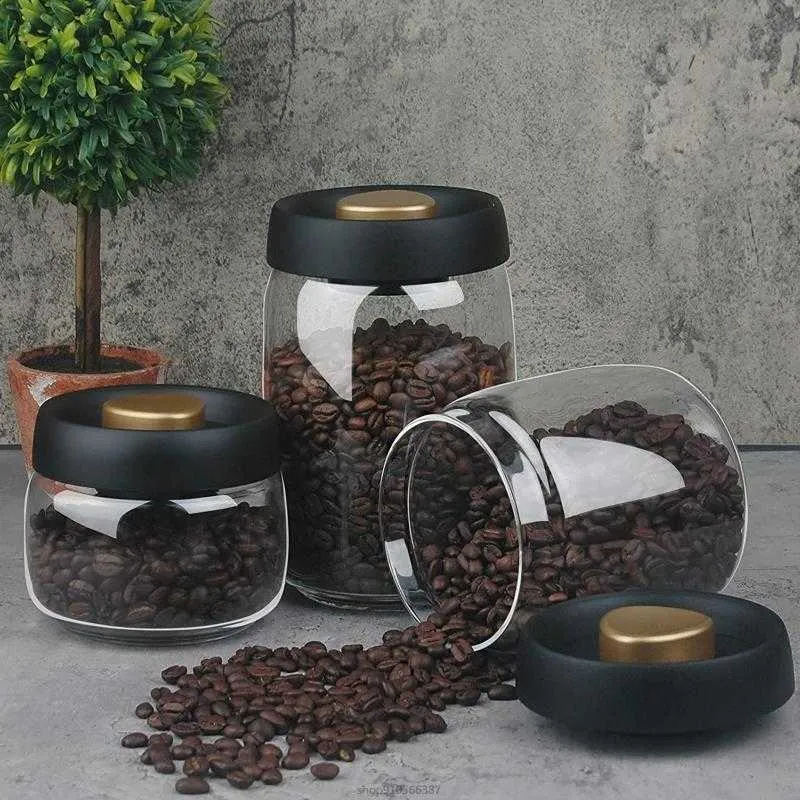 Garrafas de armazenamento frascos Jarra de armazenamento de vidro com tampa 5009001200ml Recipiente de grande capacidade para cozinha Cereal Coffee Pasta Dropship J230301