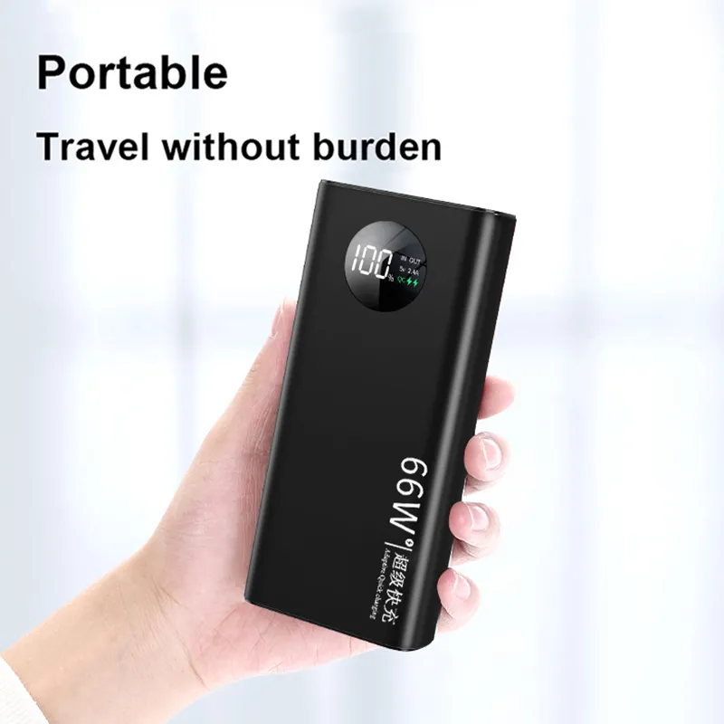 デジタルディスプレイ付きパワーバンク,200000mAh, 120W