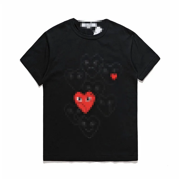 T-shirts pour hommes de créateur com des garcons jouer au logo coeur rouge t-shirt à manches courtes