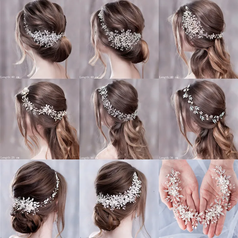 Wedding Hair Jewelry Luxurious Flower Headbands Tiaras Accessories For Women Bride Bridal Headband Headpiece Party band 230307