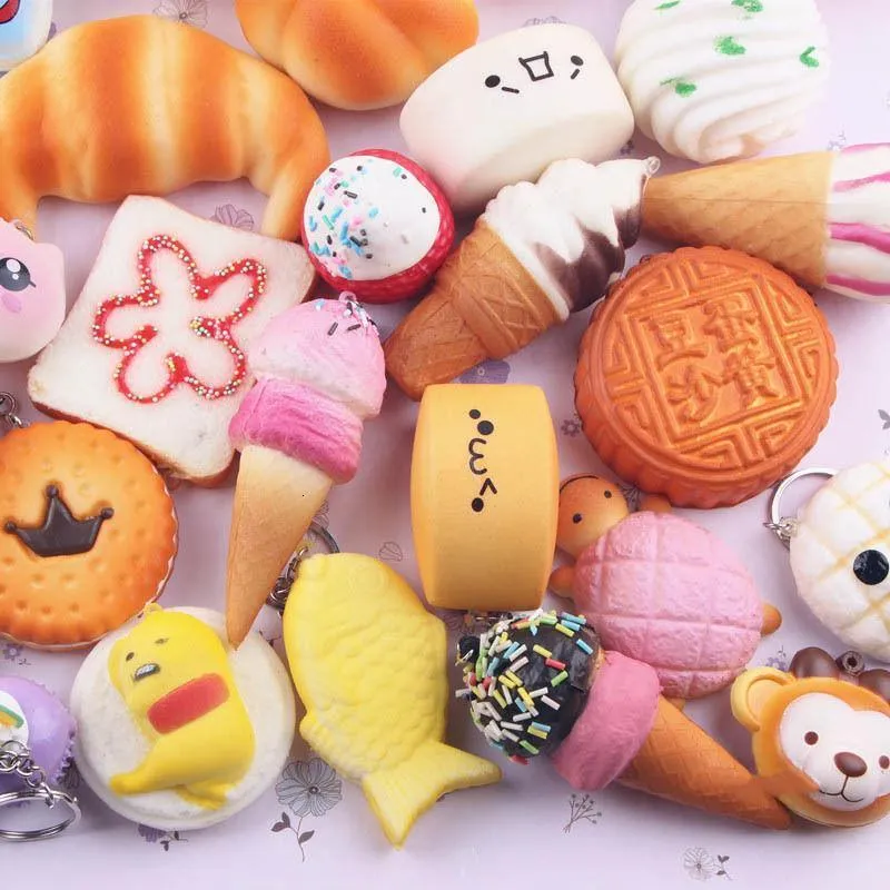 2 Giocattoli Squishy A Forma Di Ciambella E Waffle, Antistress In TPR Morbido, Per Bambini E Regalini Festa