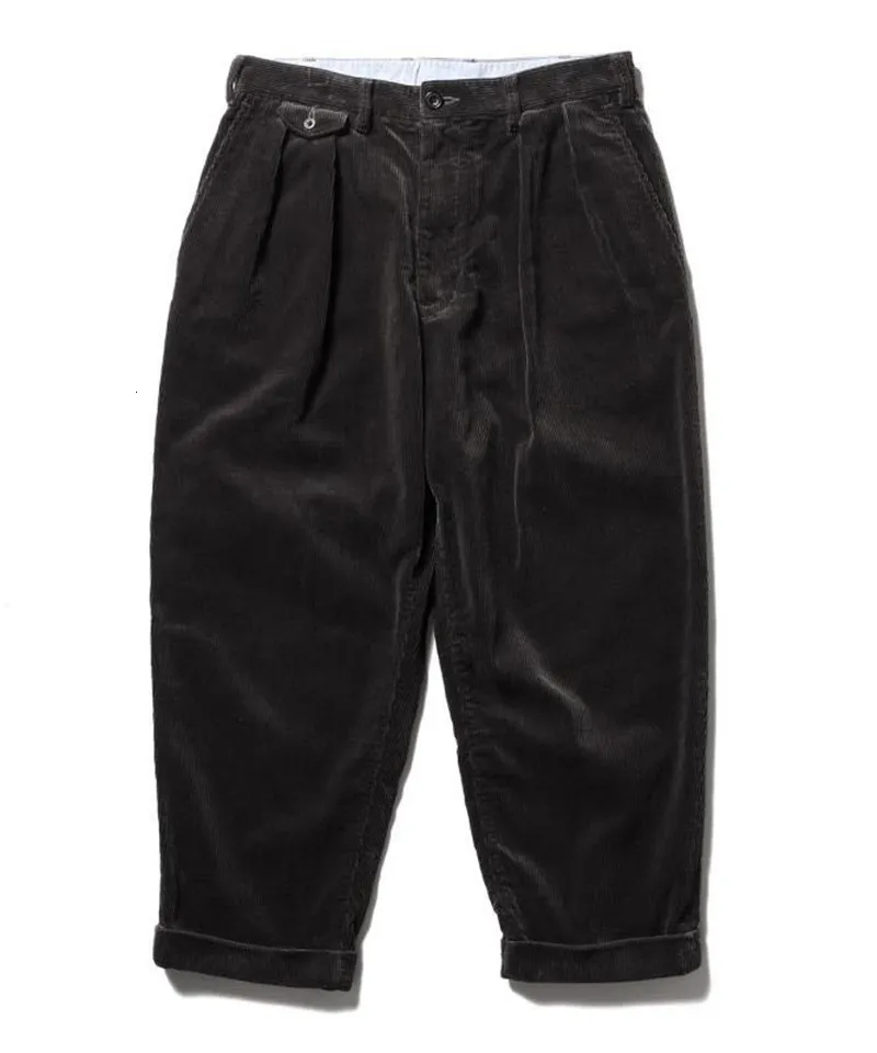 Pantaloni da uomo BEAMS PLUS Pantaloni affusolati a doppia piega stile giapponese Velluto a coste Casual allentato Autunno e inverno 230307