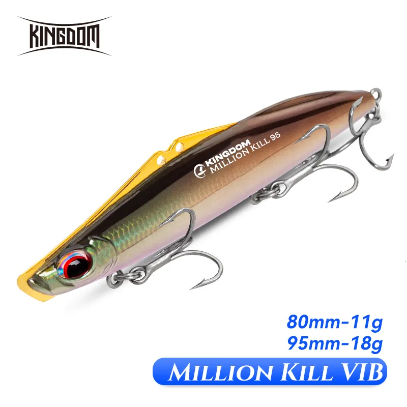 Baits lokt Kingdom Million Kill Vibration Fishing 11g 18G Long Casting Sinking Hard kunstmatige aas bas snoektackle 230307