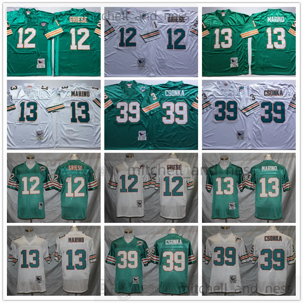 College Football 12 Bob Griese Jersey Vintage 13 Dan Marino 39 Larry Csonka Ed Jerseys