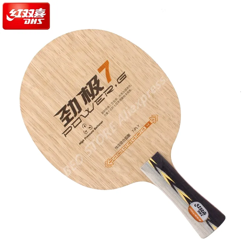 Bord Tennis Raquets Power G7 PG7 Tennis Blade Without Box Pure Wood Ply 7 för Racket Ping Pong Bat Paddel 230307