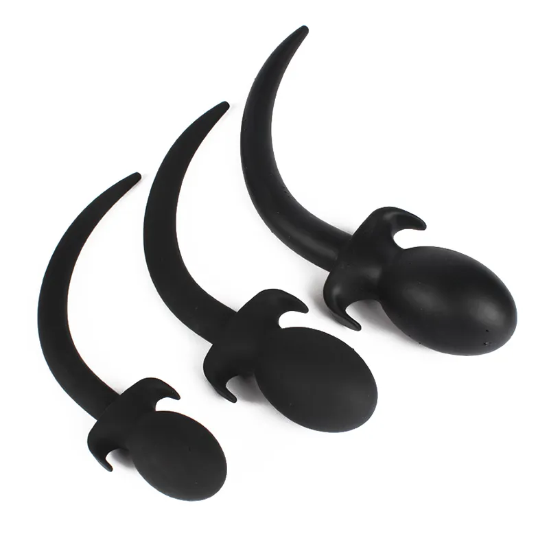 Anal Toys Silicone Dog Tail Plug For Adults Slave Women Men Gay Sex Games Gspot Butt Bdsm Sexy Erotic Toy Products 230307