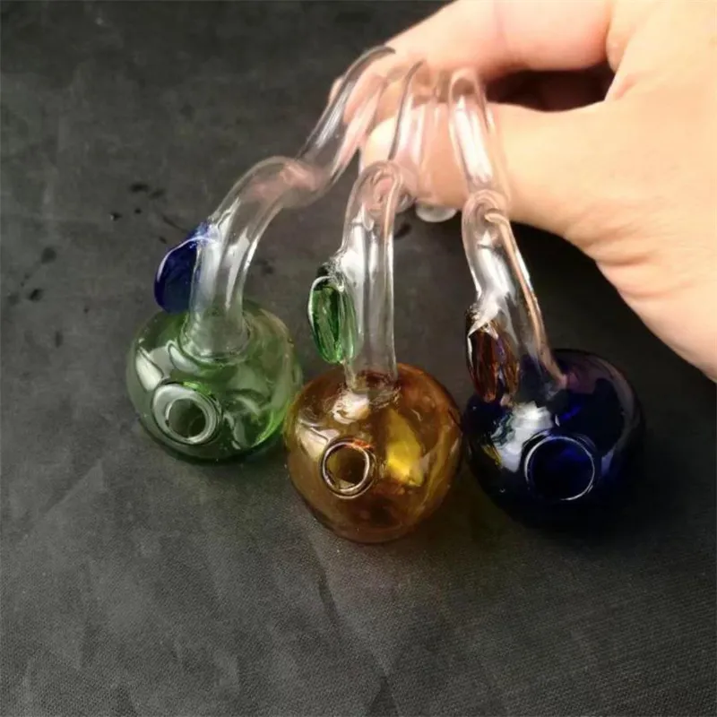 Rauchpfeifen Apfelkessel Glasbongs Zubehör Glaspfeifen bunte Mini-Mehrfarben