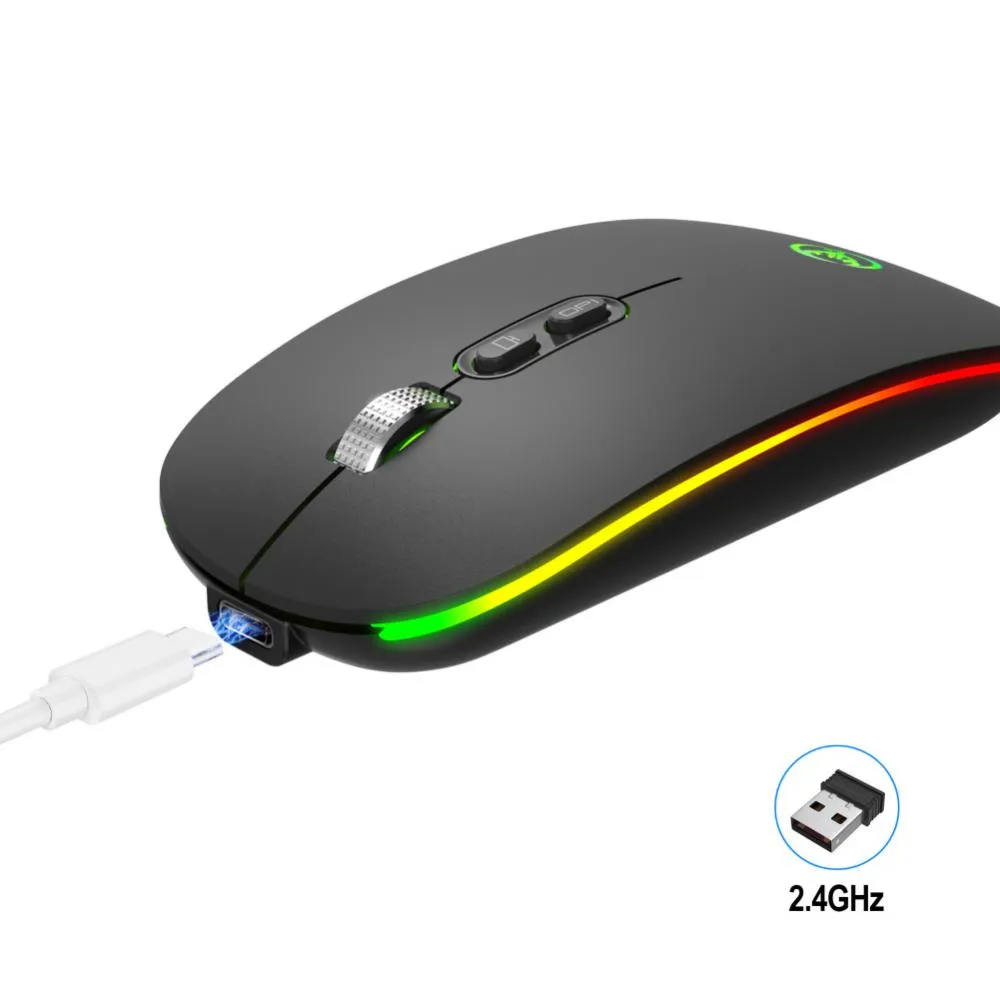 2.4Ghz monomode sans fil souris Portable souris ordinateur ergonomique USB Rechargeable Mause souris optique pour ordinateurs portables