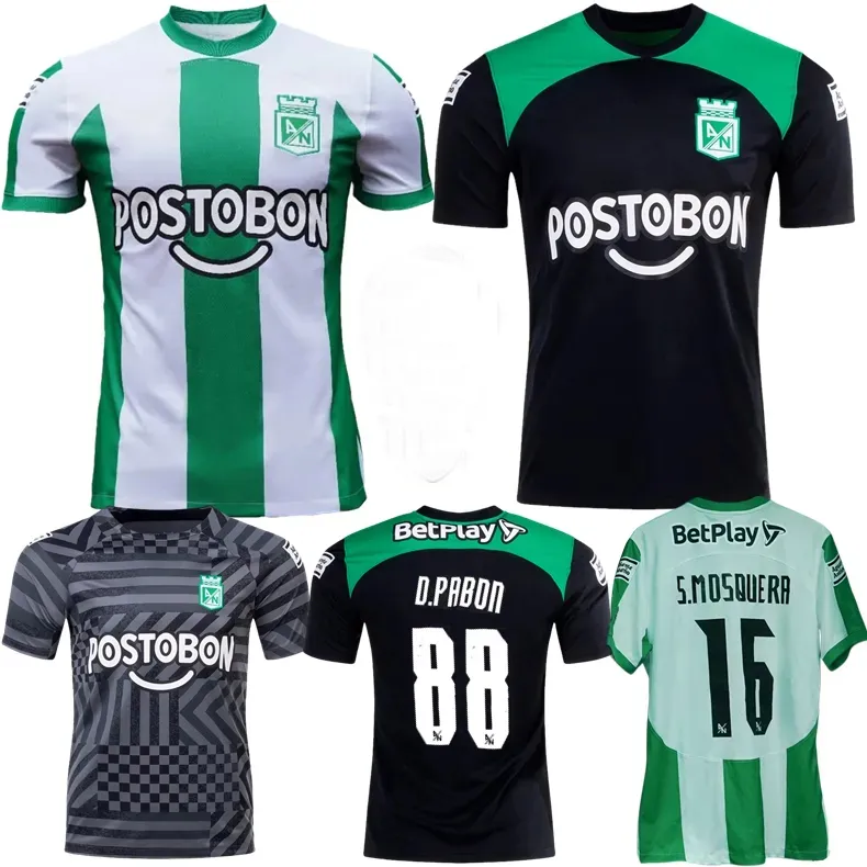 2023 2024 Nacional Soccer Jerseys S.MOSQUERA JARLAN DA COSTA J.DUQUE CANDELO D.PABON Atletico 23 24 Maglia da calcio per casa